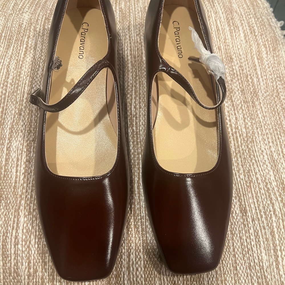 C.Paravano Brown Mary Jane Flats – Size 9.5